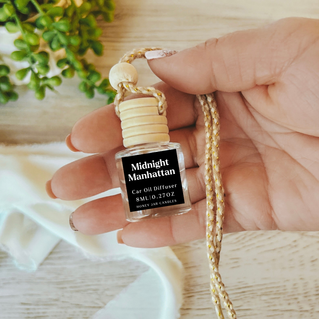 Honey Jar Creations - Wholesale Car Freshener - Unisex - Hanging Car Diffusers | Midnight in Manhattan | Made in USA1