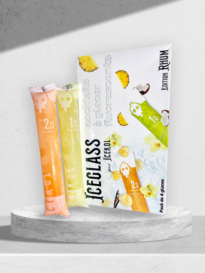 Pack of 4 Iceglass Rum - Fluorescent Freezing Cocktail for wholesale by Icekol