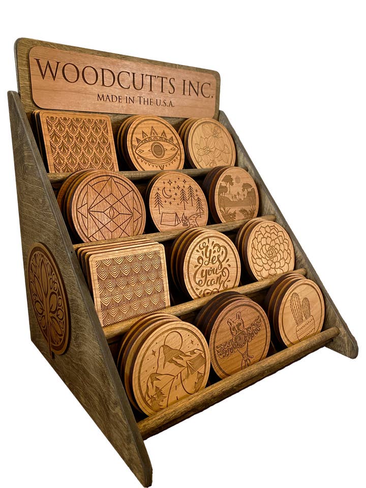 Onderzetter Display Groot - ALLEEN DISPLAY voor wholesale door Woodcutts Inc.