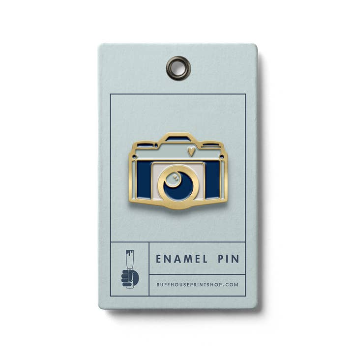 Ruff House Print Shop - Wholesale Lapel Pin/Button - Camera Enamel Pin