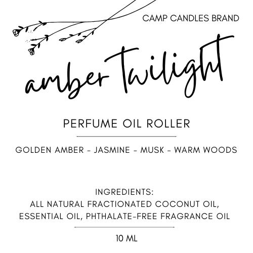 Camp Candles - Wholesale Roll-On Fragrance - Amber Twilight Perfume Roller1