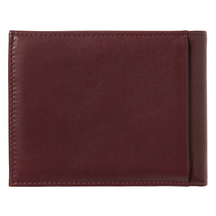 Larmorie Officiel – Großhandel Brieftasche – Herren – Arthur Italienische Geldbörse - Glattes rotes Weinleder2