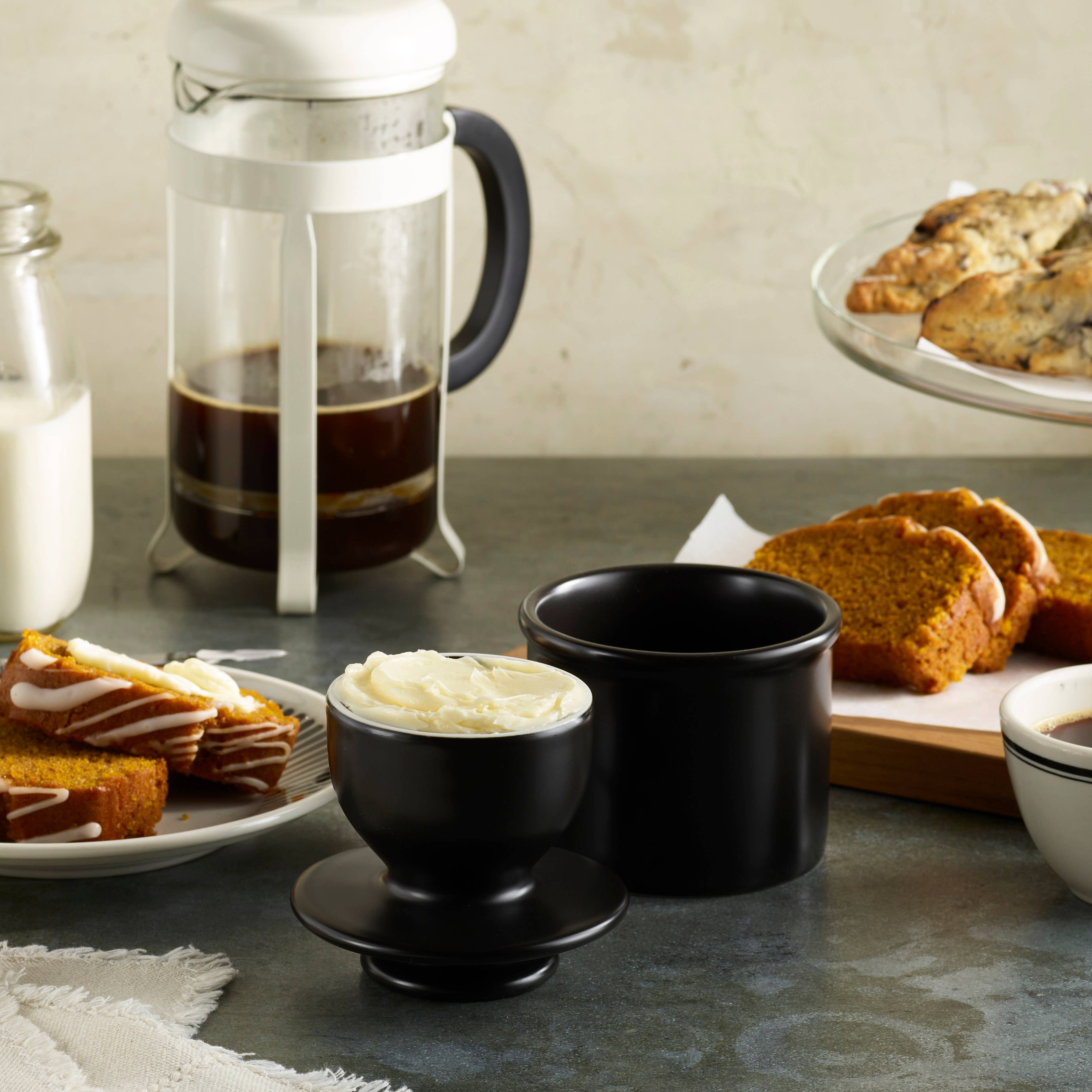 The Original Butter Bell® Crock - Wholesale Butter Dish - The Original Butter Bell® Crock - Retro Ebony Matte2