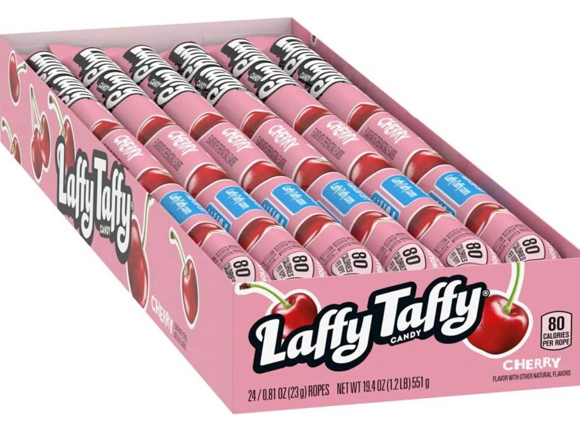 O'Shea's Candies Sweet Shop - Wholesale Taffy - Nostalgic 1975 “ROPES” LAFFY TAFFY Strawberry 🍓 24CT Box3
