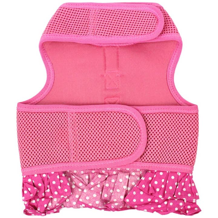 Parisian Pet® - Vendita all'ingrosso Vestito - Cani - Vestito con Pettorina a Pois Rosa – Vestito Regolabile per Cani1