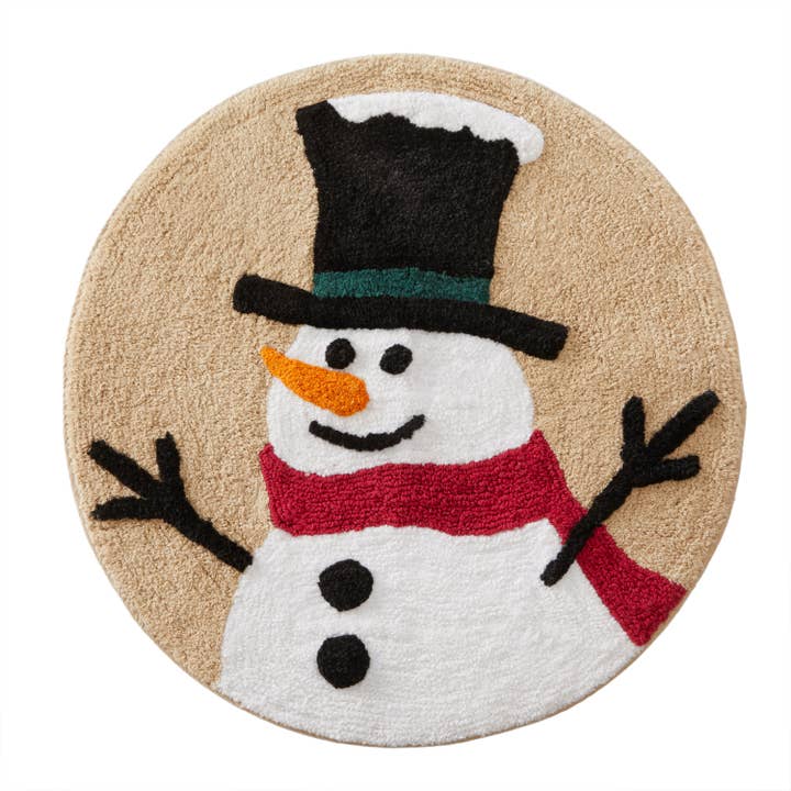 Rustic Plaid Snowman Rug, Multi for wholesale by SKL HOME