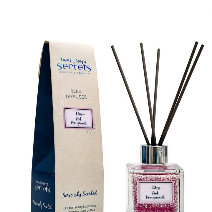 Best Kept Secrets - Wholesale Reed Diffuser - SPARKLY DIFFUSERS – 100ML, PINK POMEGRANATE