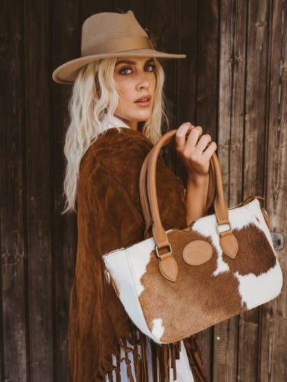 The Sherborne Cowhide Leather Handbag for wholesale by Bethany Rae