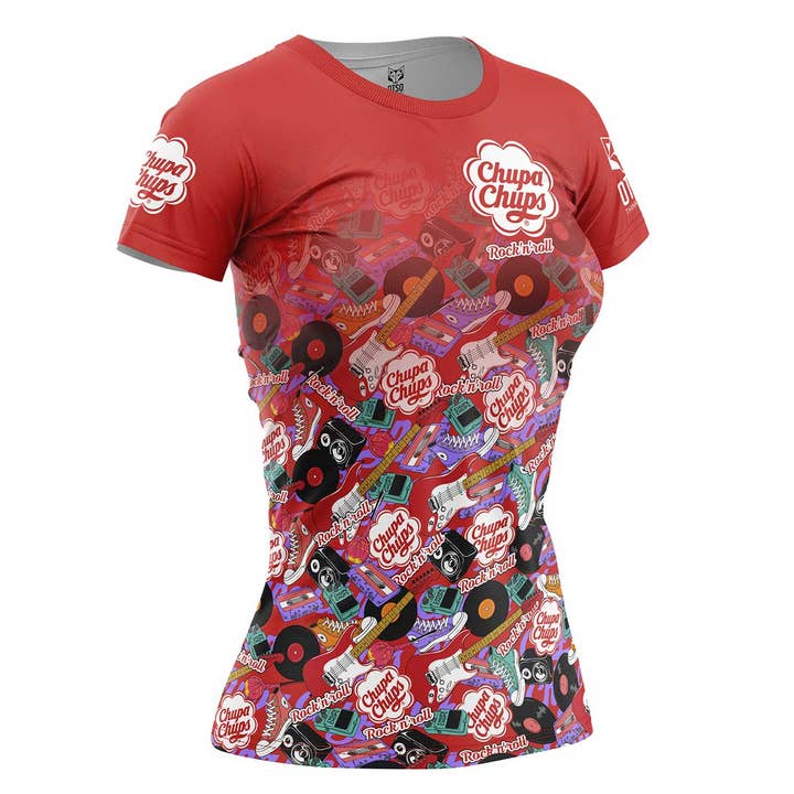 T-shirt technique à manches courtes pour femme Chupa Chups Rock'n'Roll pour la vente par OTSO