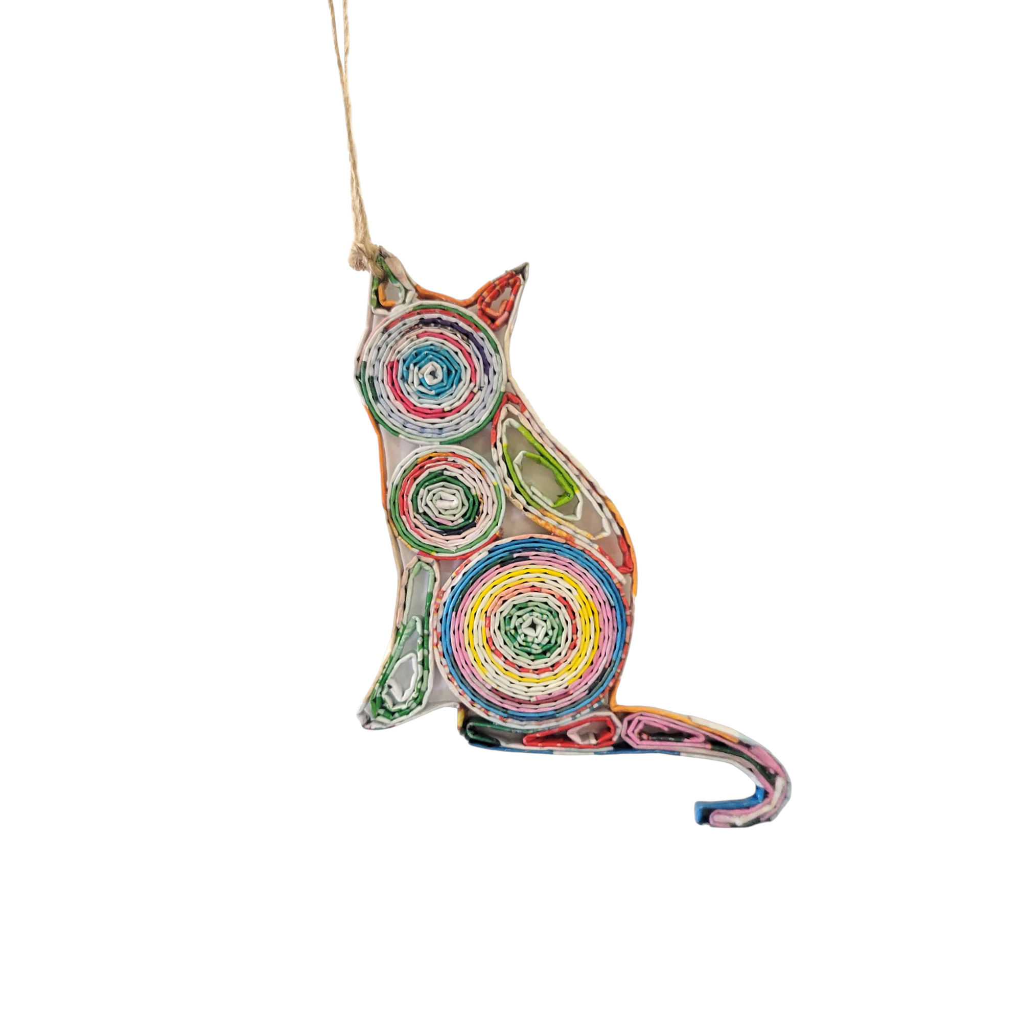 The Upcycled Paper Company – Ornamento por atacado – Ornamento de Gato - Papel Reciclado1