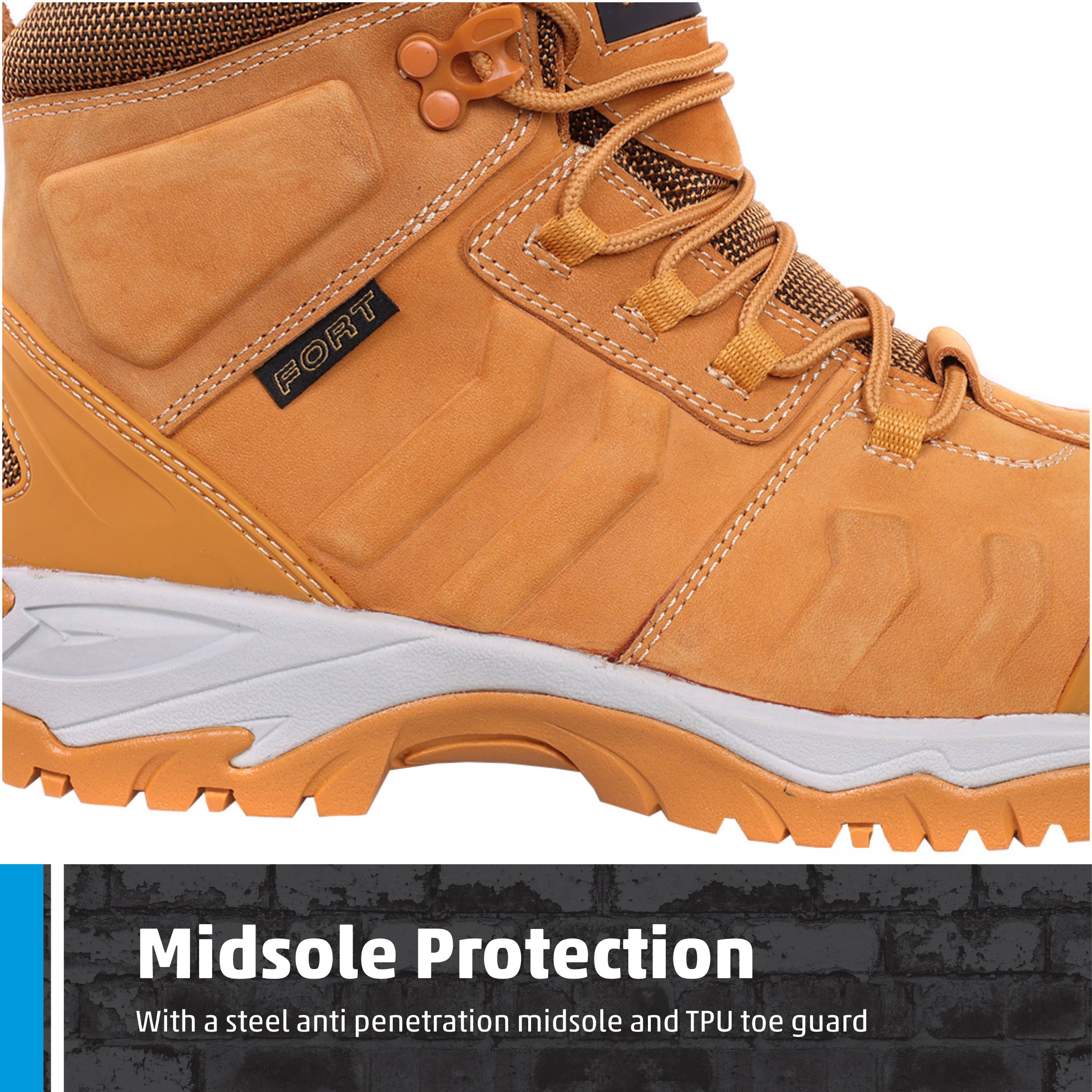 TuffStuff Workwear - Wholesale Boots - Men's - Fort Blyth Safety Boot, Honey Colour, Comfort Insoles4