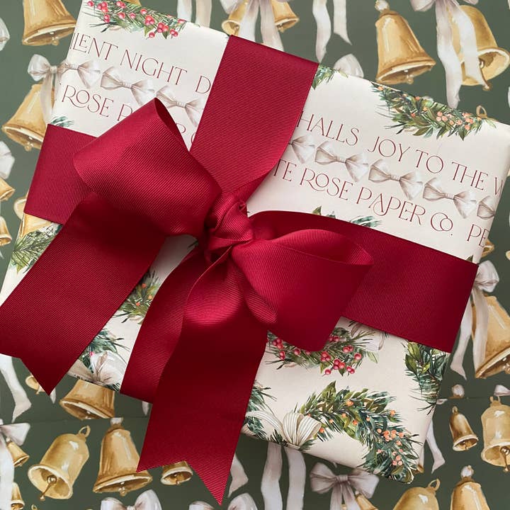 Holiday Gift Wrap | Reversible Gift Wrap | Double-Sided Wrap for wholesale by Petite Rose Paper Co.