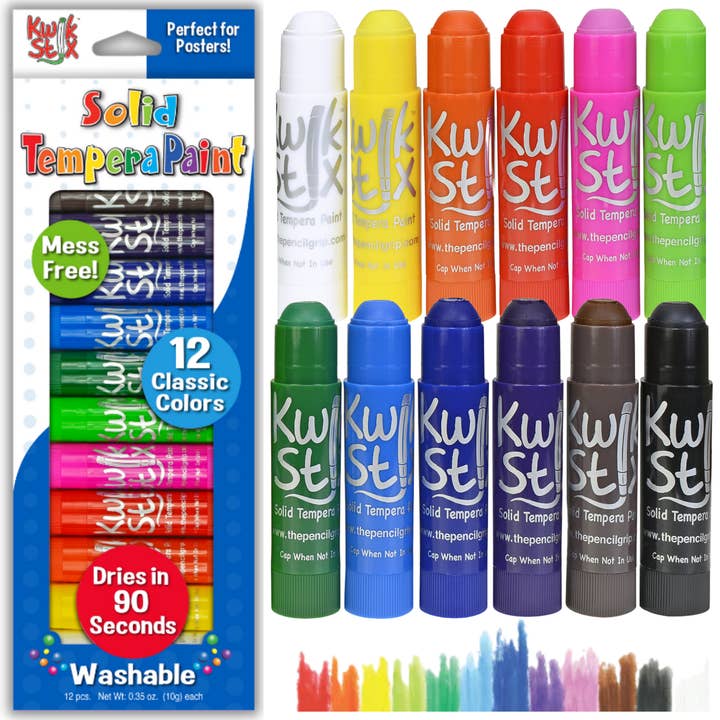 TPG Creations / The Pencil Grip - Wholesale Paint Set - KwikStix Tempera Paint - 12 Classic Colors TPG-602