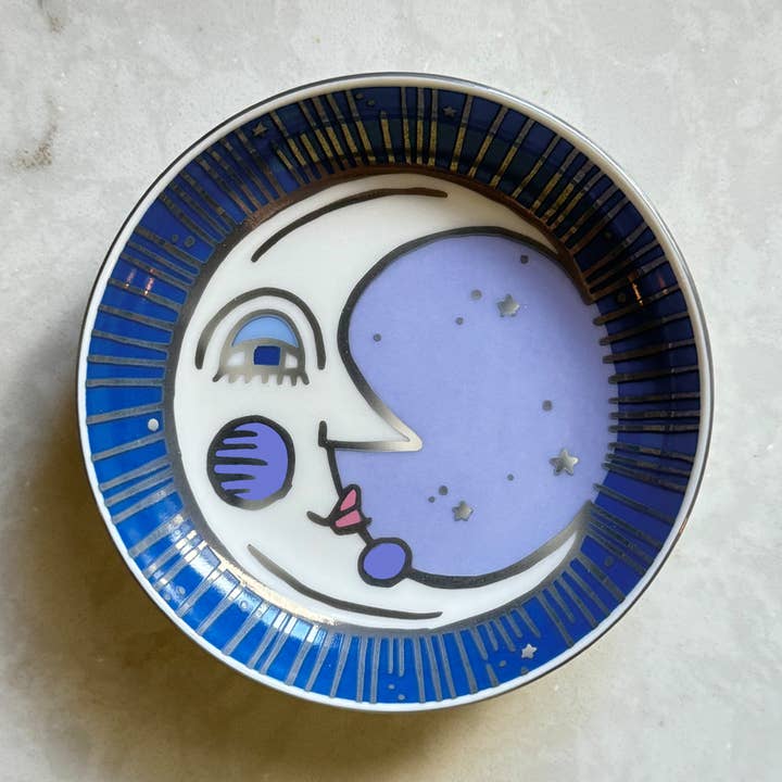 Idlewild Co. - Wholesale Jewelry Dish - Moon Porcelain Trinket Dish0