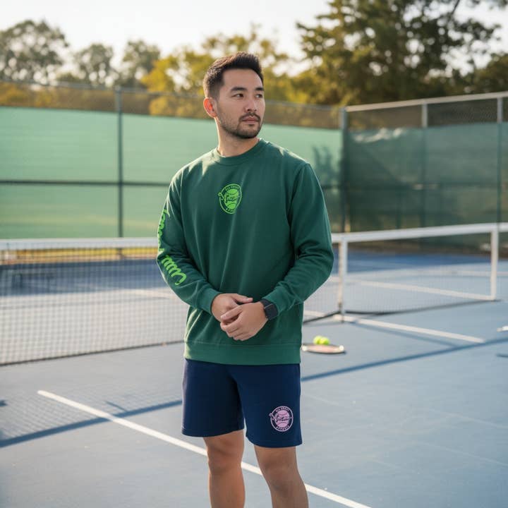 HAUT À MANCHES LONGUES ADVANTAGE - TREK GREEN pour la vente par Vacay All Court Apparel