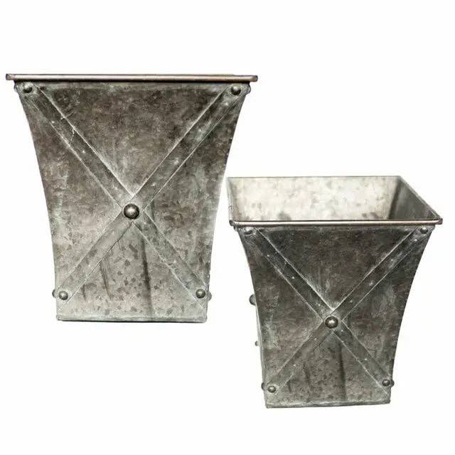 Vagabond Vintage - Wholesale Plant Pot - Zinc Square Planters1