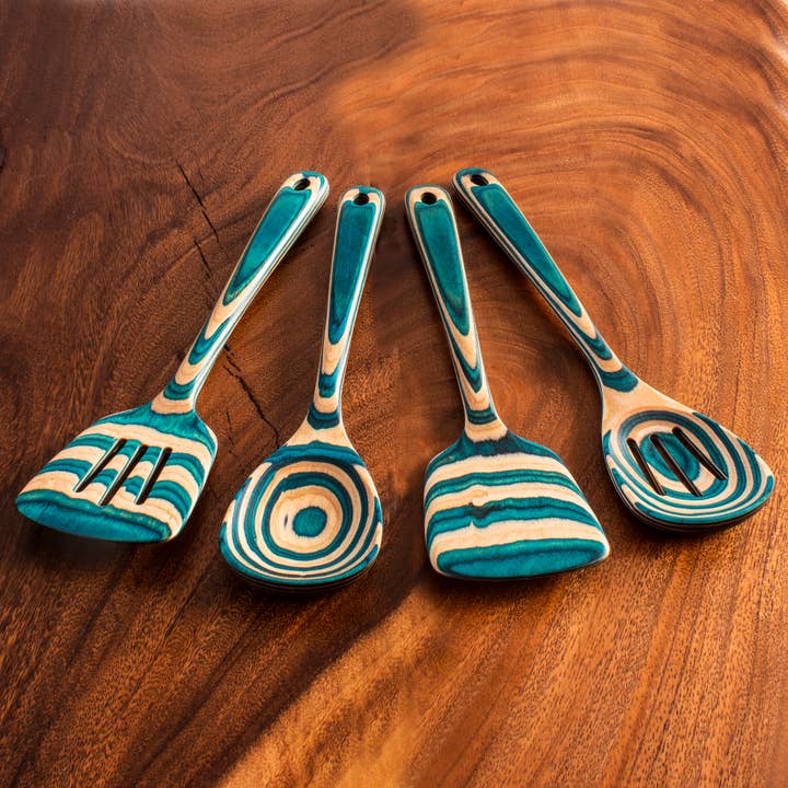 Totally Bamboo - Wholesale Kitchen Utensil Set - Baltique® Mykonos 4-Piece Colorful Kitchen Gift Set5