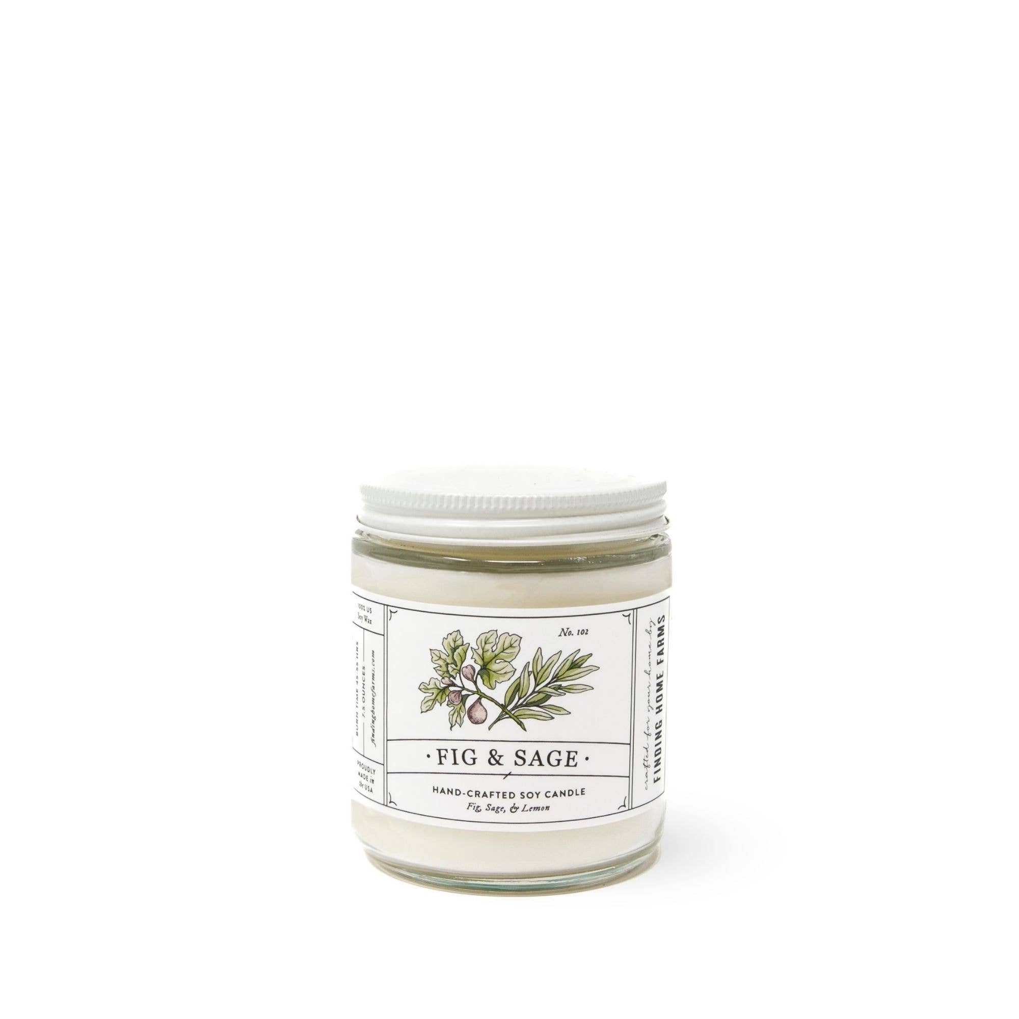 Finding Home Farms - Wholesale Jar/Filled Candle - Soy Candle, Fig & Sage, Herbal Scent, Year Round Scent1