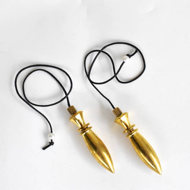 Soothing Crystals - Wholesale Meditation Supplies - Bullet Brass Pendulum Silver Metal Egyptian Pendulums8