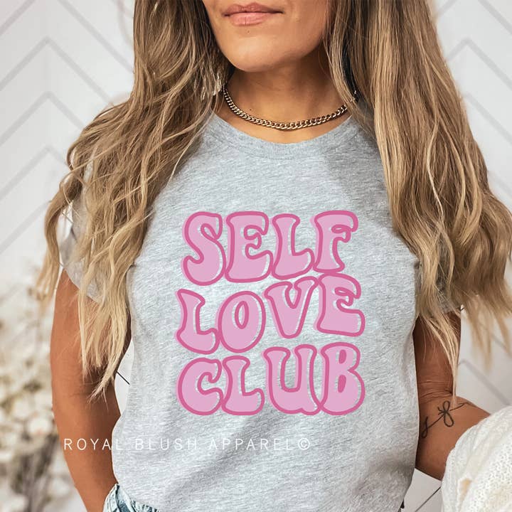 Pink Self Love Club Full Color Transfer for wholesale by RBA Transfers