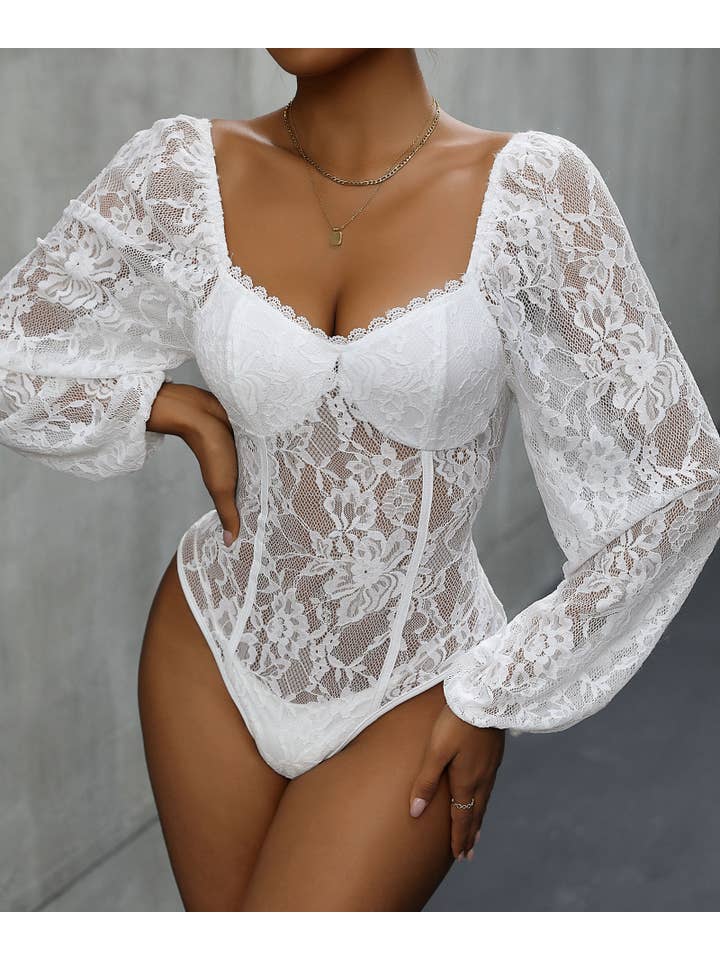 YNIQUE – Engroshandel Bodysuit undertøj - Dame – Dame Langærmet Bodystocking Blonde Toppe6