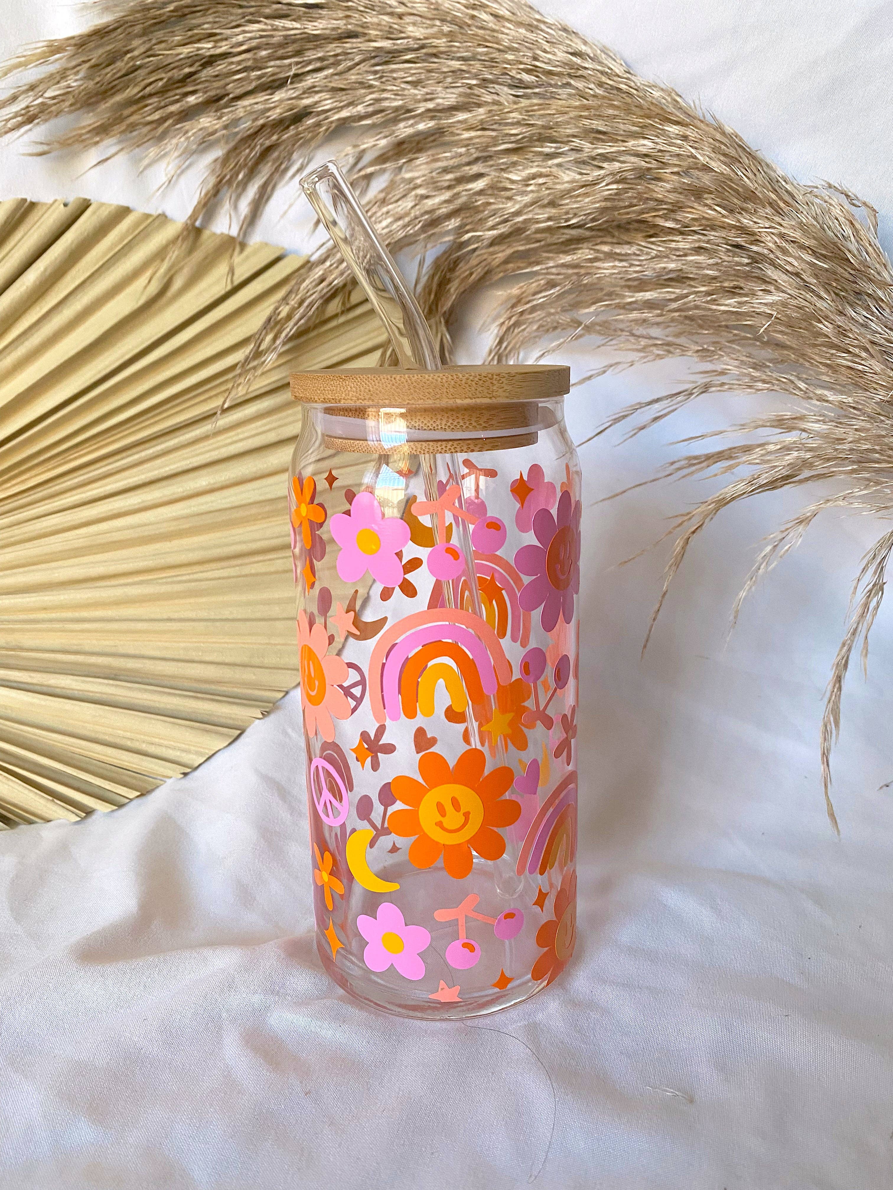 amarieacreates - Wholesale Drinking Glass/Cup - Hippie Crush Glass Cup1