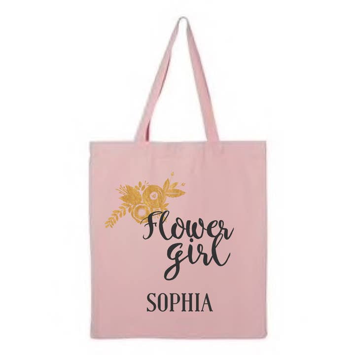 Sac fille fleur | sac fille fleur | sac fille fleur | sac mignon pour fille fleur | cadeau fille fleur | sac réutilisable | sac fourre-tout | sac personnalisé pour la vente par Ruston Rose