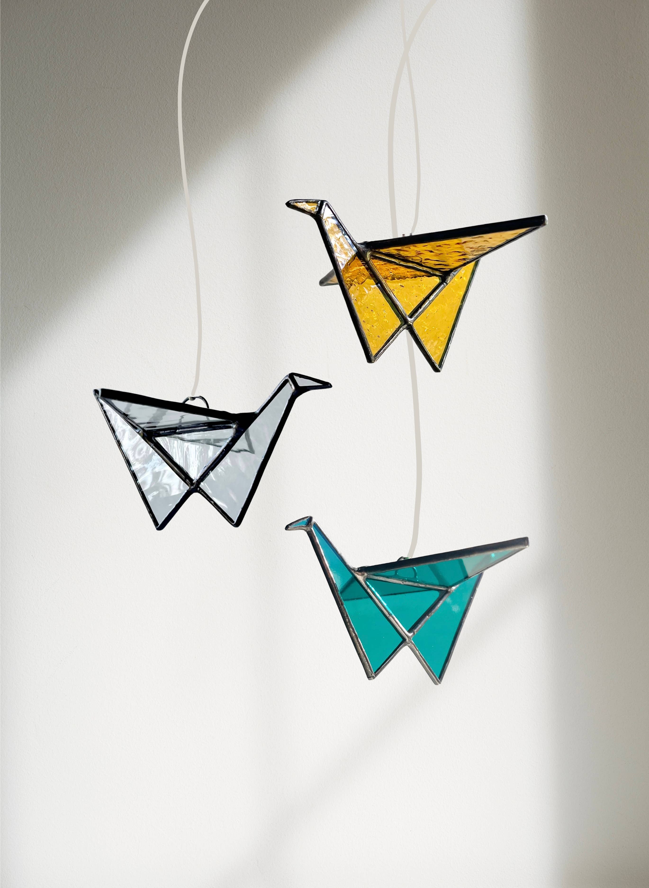 Samara Designs Studio - Wholesale Suncatcher - Stained Glass Origami Crane Suncatchers | Hanging Decor3