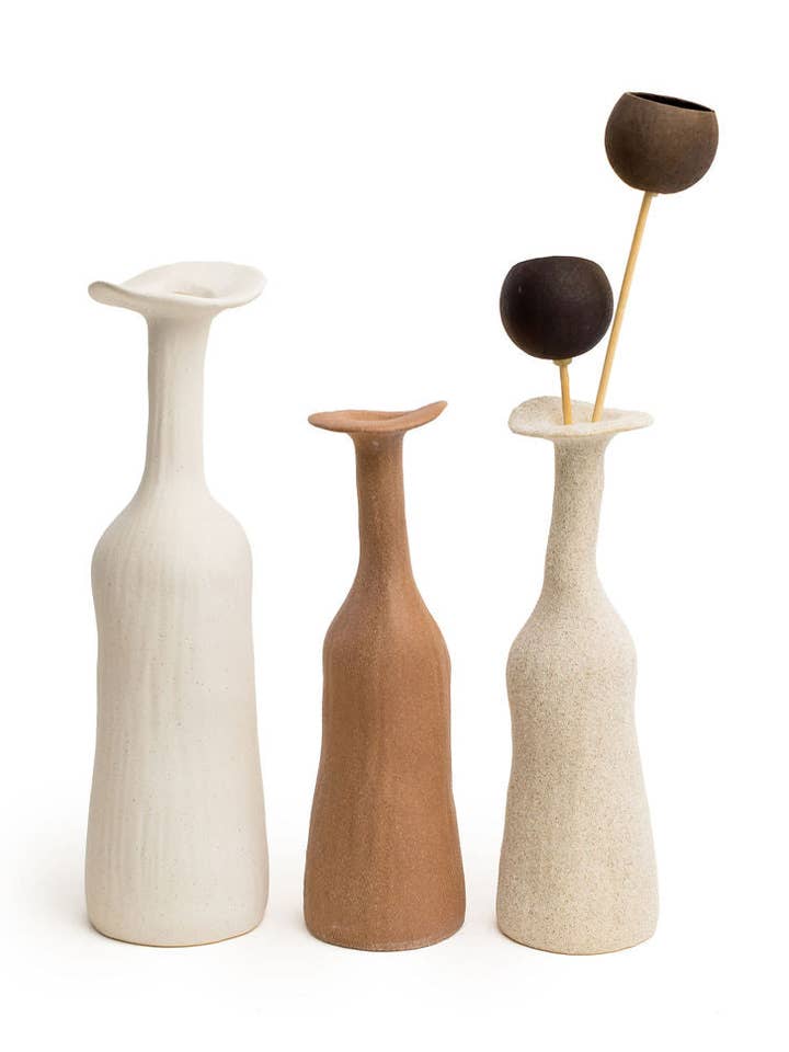Organic Shaped Concrete Vase - Set of 3 for wholesale by Flair Interiors