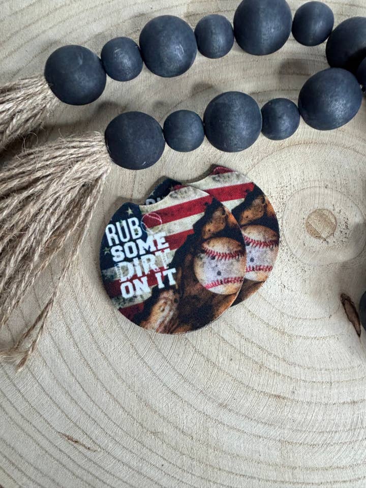 Rub Some Dirt On It Print Car Coasters Ā for wholesale by Pink August