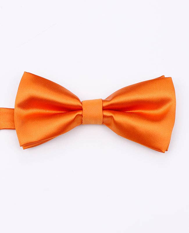 Unipap's - Wholesale Bow Tie - Men's - Men's Orange Bow Tie in Polyester "Jules"3