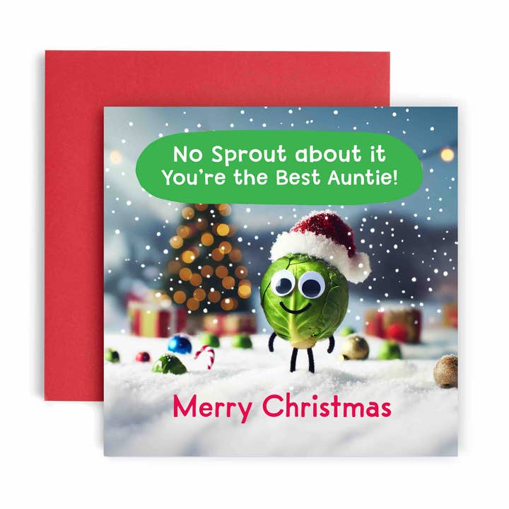 No Sprout About it You're the Best Christmas Card for wholesale by Huxters