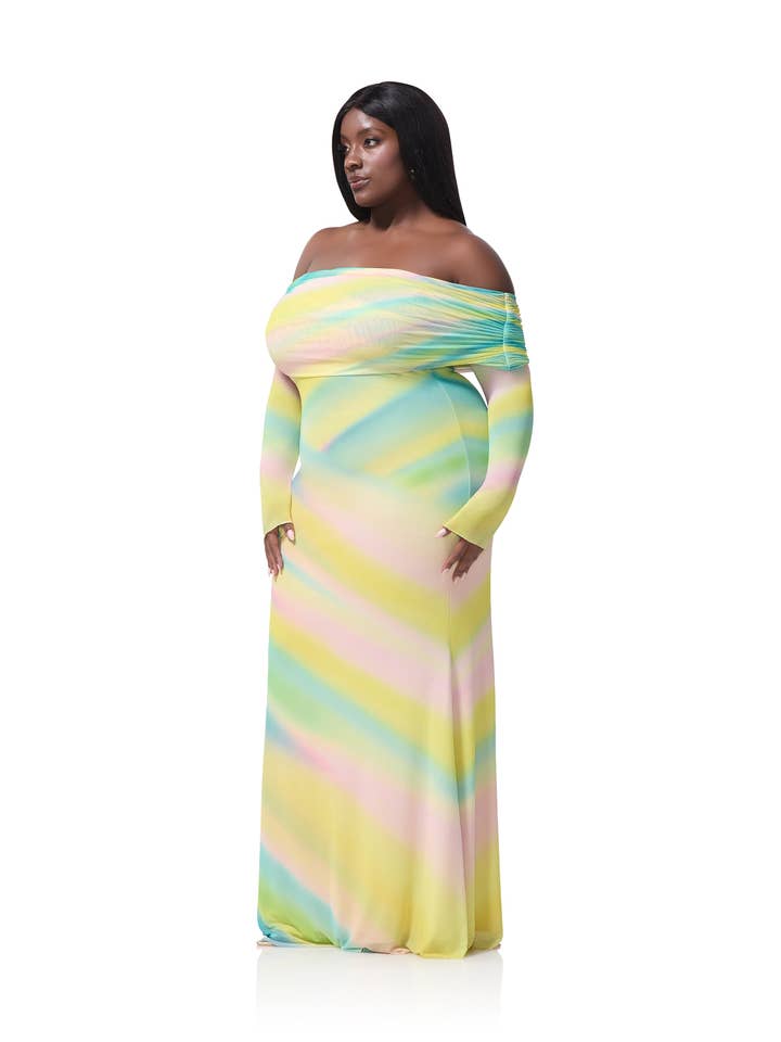 Thelma Dress - Rainbow Stripe for wholesale on Faire5