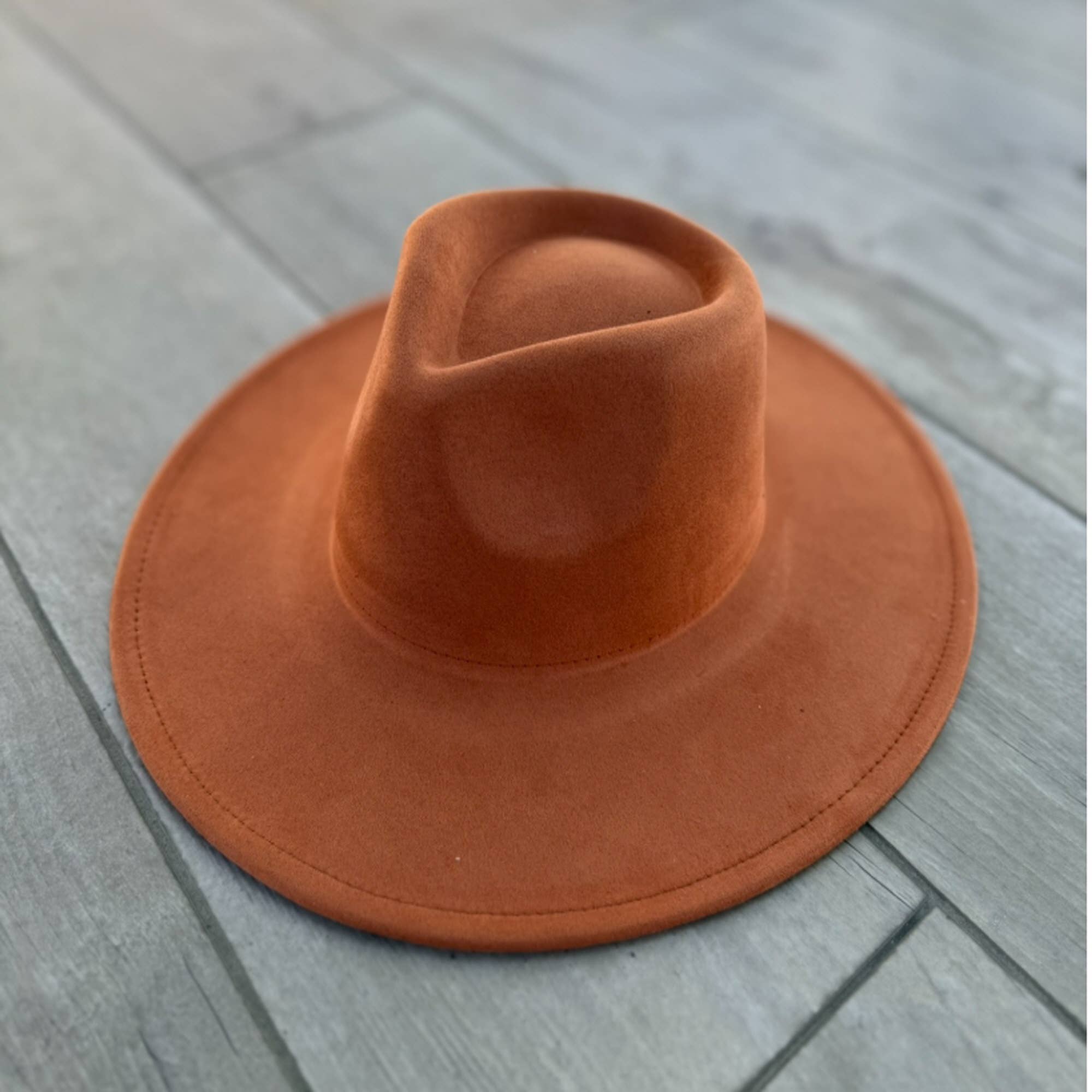 Queens INC - Wholesale Fedora - Women's - Vegan Suede Wide Brim Rancher Hat 19