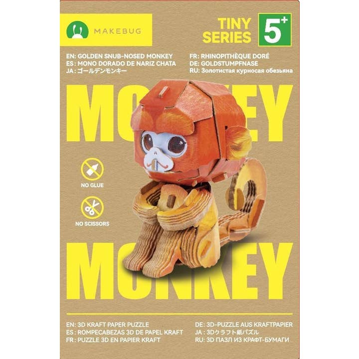 Pequeños Animales Mono Dorado para venta al por mayor de Makebug