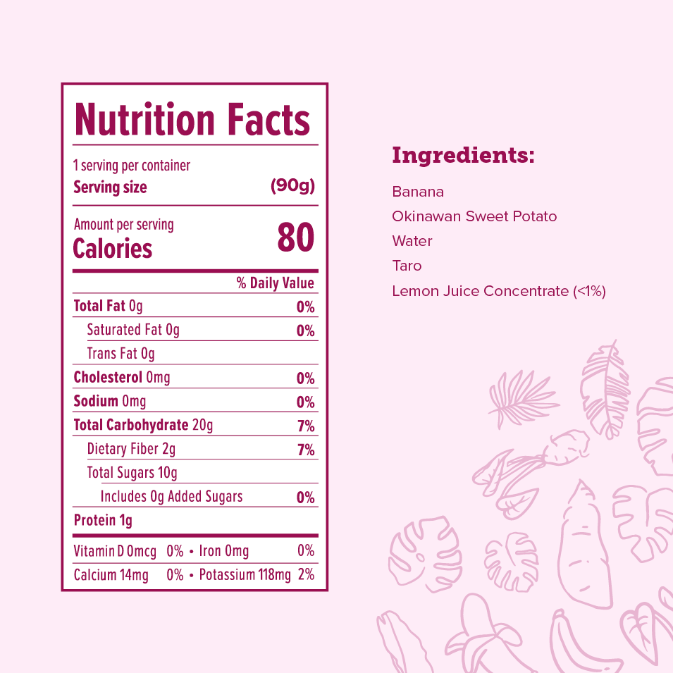 Piko Provisions - Vendita all'ingrosso Alimenti per neonati - Patata Dolce di Okinawa, Banana e Taro2