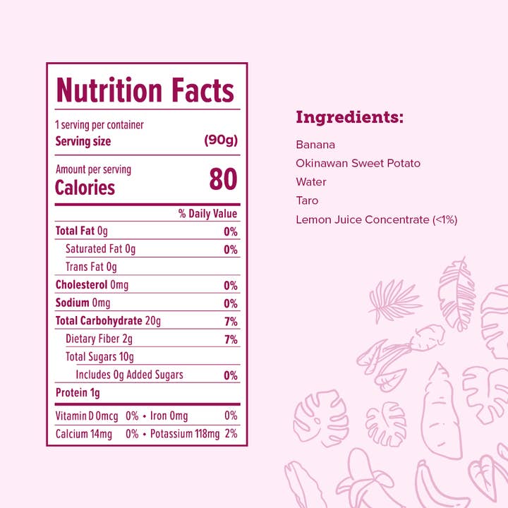 Piko Provisions - Venta al por mayor Comida para bebé - Boniato de Okinawa, Plátano y Taro2