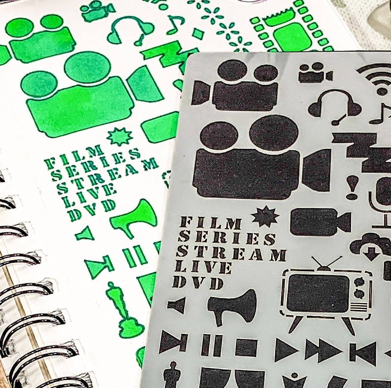 Spratt's Designs – wholesale Stencil/craft die – Film & TV Journal Stencil for Series Planning and Crafts6