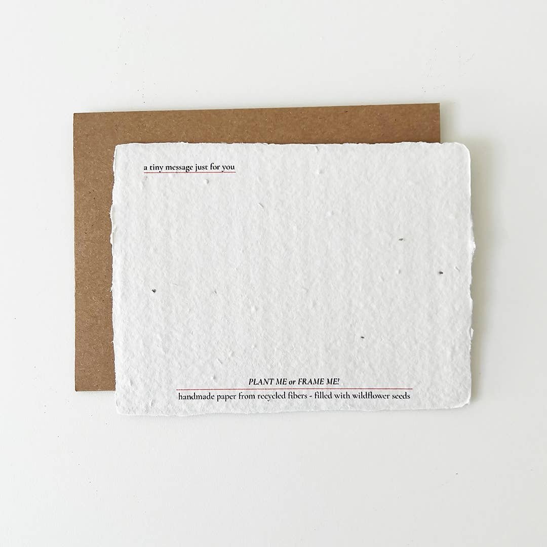 tiny poetry project – postal de incentivo por atacado – Rastreamento: Cartão de saudação Plantable Wildflower 1