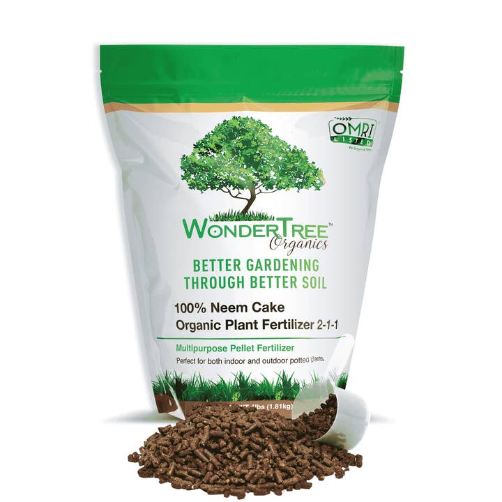 WonderTree Organics 100% Neem Cake Organic Fertilizer 2-1-1 (4 lb) + Free Shipping for wholesale by WonderTree Organics