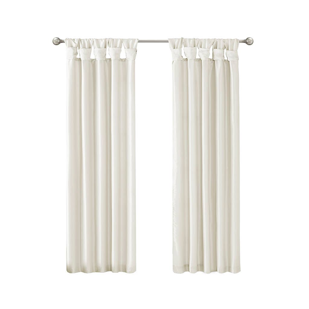 Olliix - Wholesale Curtain - Twist Tab Silky Window Curtain, White6