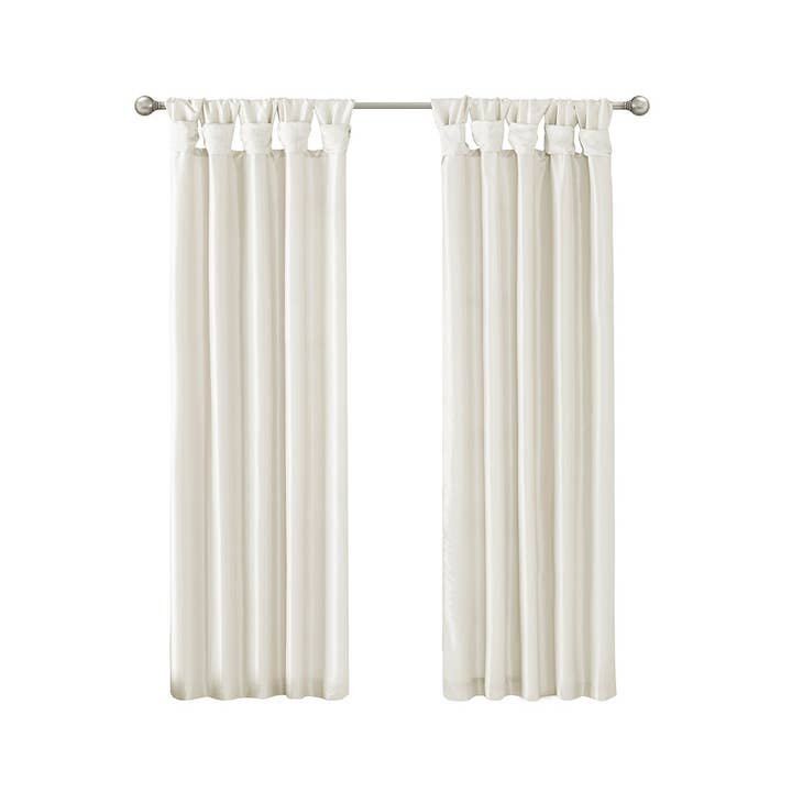 Olliix - Wholesale Curtain - Twist Tab Silky Window Curtain, White6