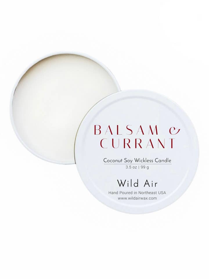 Balsam + Currant Wickless Candle 3.5 oz for wholesale by Wild Air