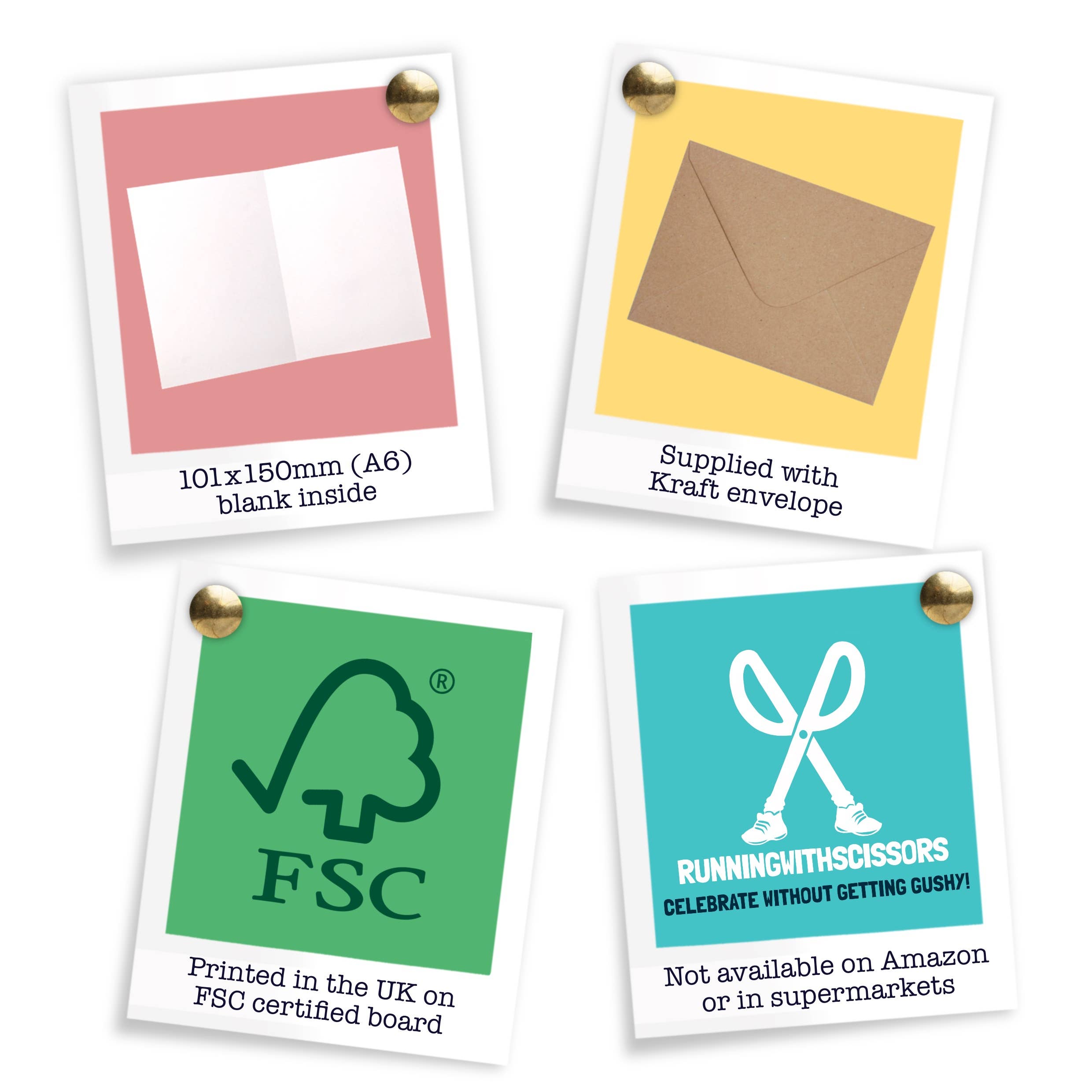 RUNNING WITH SCISSORS - USA SHIPPED DDP - WE PAY DUTIES - Wholesale Christmas Card - Funny Christmas Card - A6 - Office Grinch1