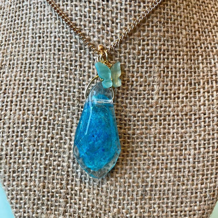 Ben Solo’s Kyber Crystal Small Pendant Necklace Star Wars Gift for wholesale by BlueButterflyBazaar