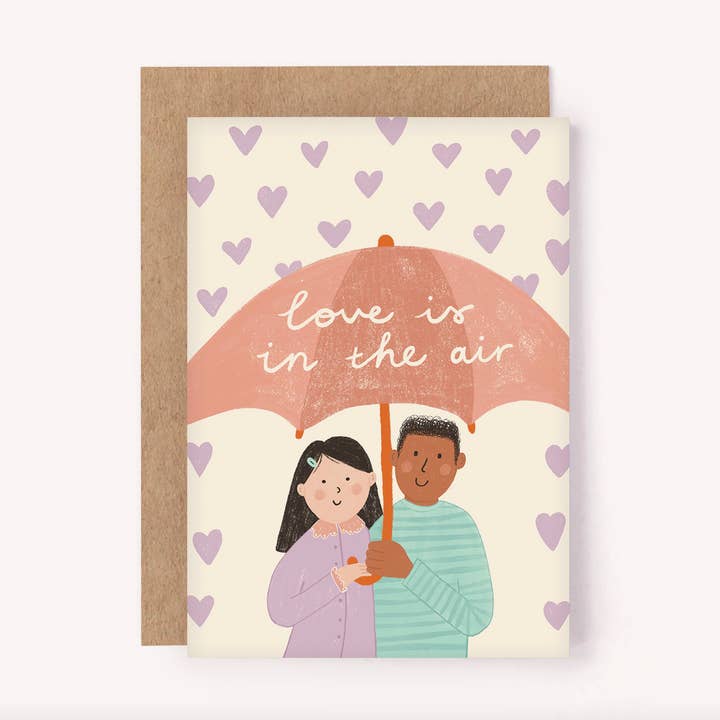 Lauren Sissons Studio - Wholesale Valentine's Day card - Love Is In The Air Card - Engagement Valentine's Day Cute0