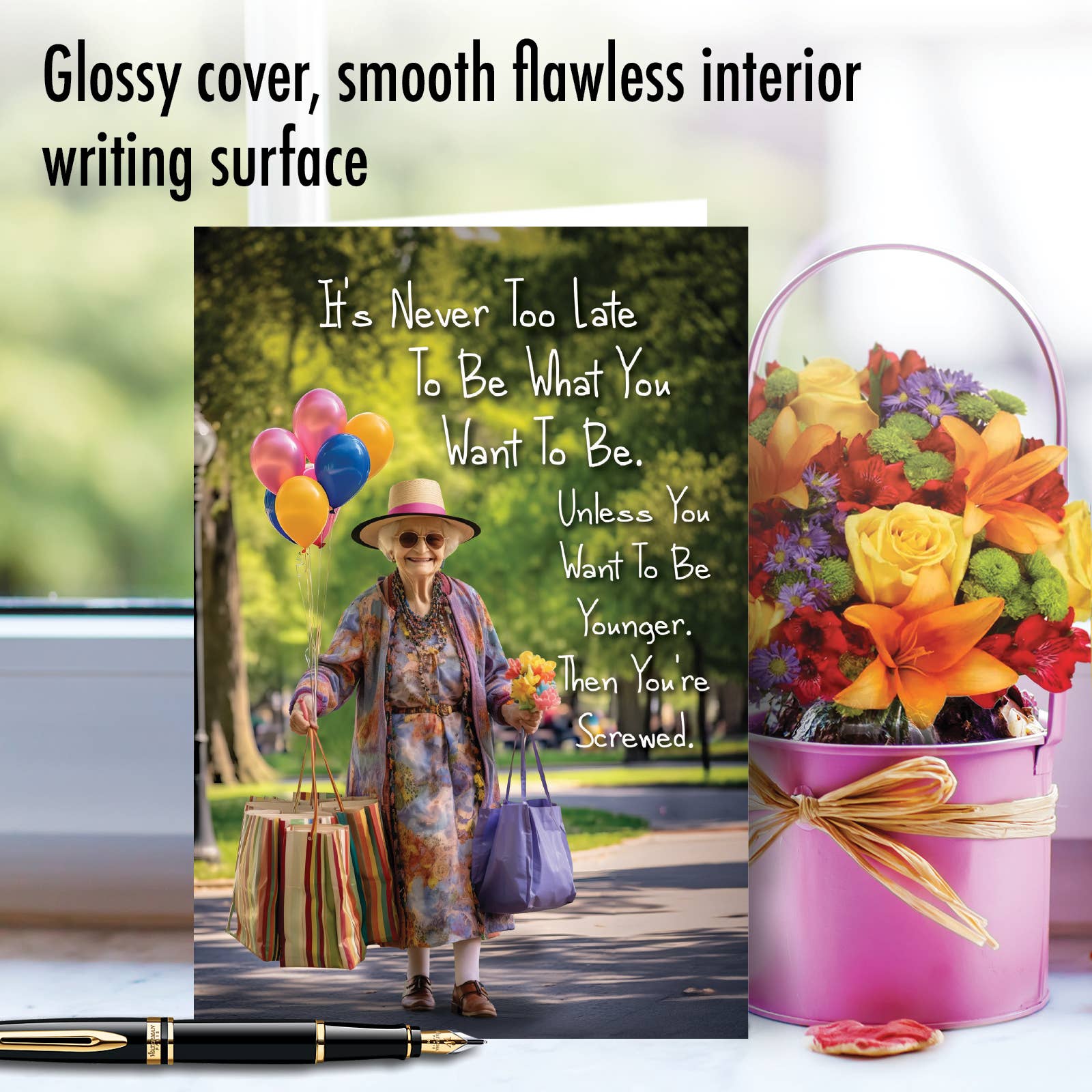 NobleWorks - Wholesale Birthday Card - Birthday - Never Too Late Woman - NobleWorks1