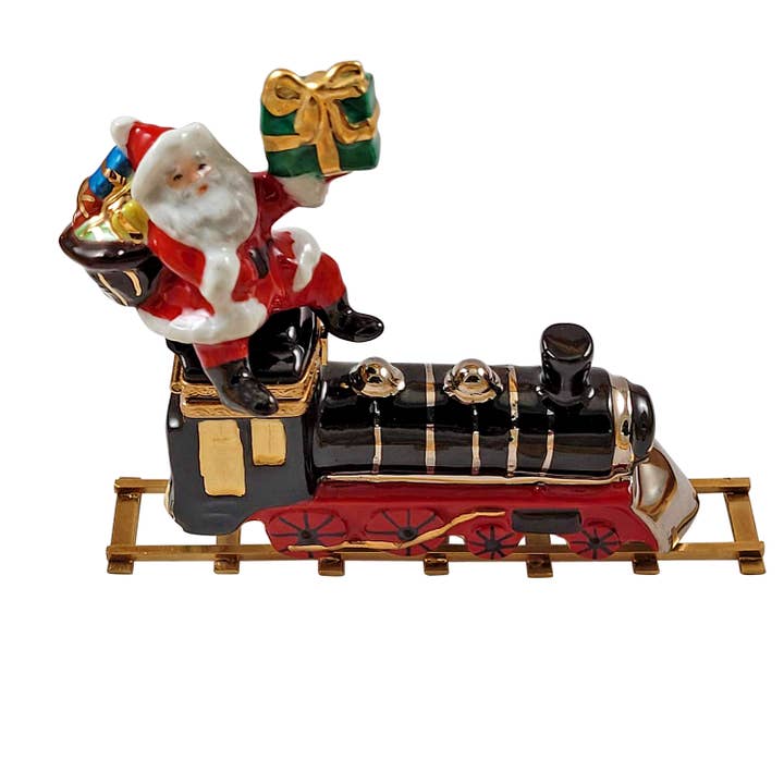 Santa On Train With Brass Track for wholesale by Rochard