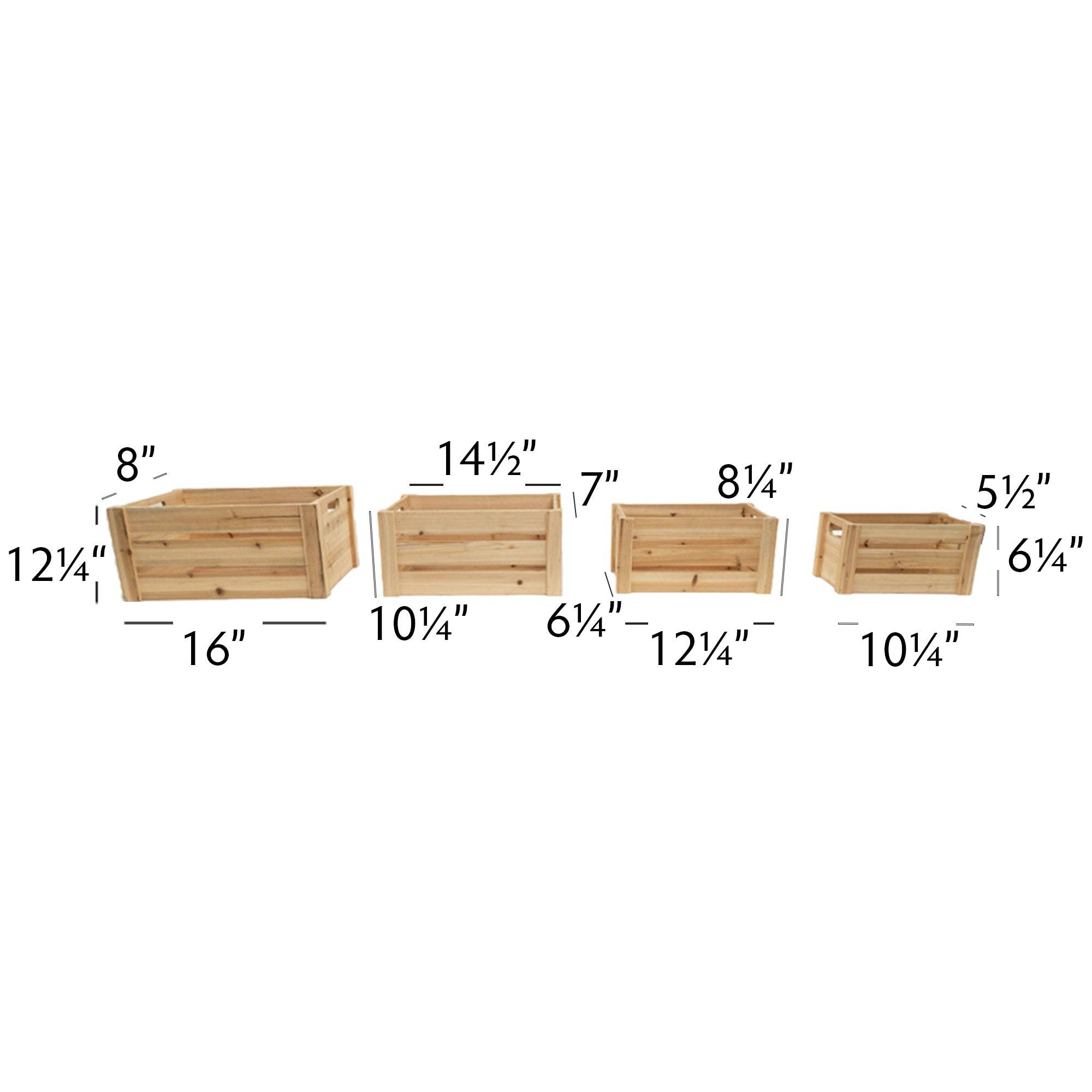 Portofino International Trading, USA - Wholesale Decorative Tabletop Object - Decorative Natural Wood Crate 4 Piece Set1