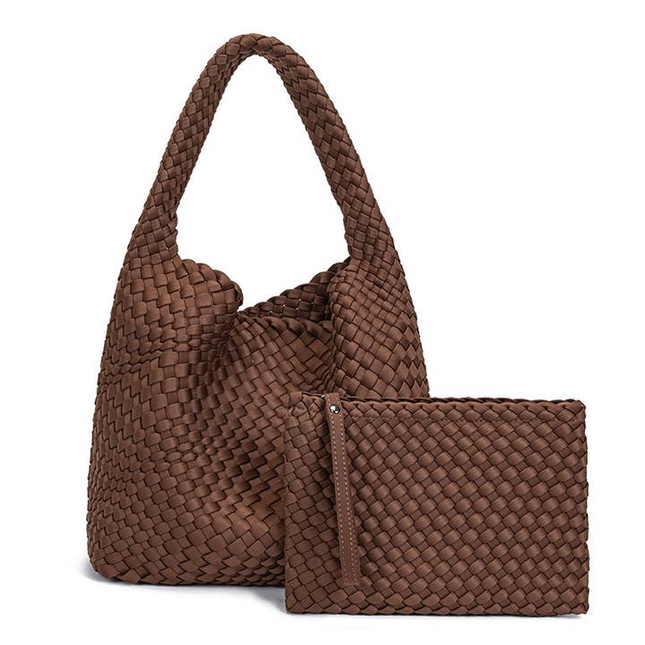 Crave by FW - Wholesale Tote Bag - Women's - Autumn Woven Neoprene Tote Bag